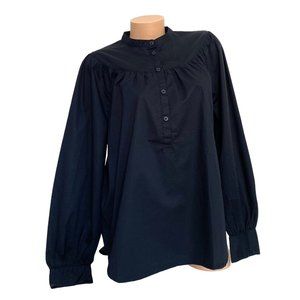 Old Navy Women’s LARGE TALL Long Sleeve Mandarin Neck Blouse Button Top‎